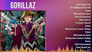 Gorillaz 2024 MIX Greatest Hits  Feel Good Inc On Melancholy Hill Dare Rhinestone Eyes [upl. by Avehstab682]