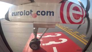 LOT flight LO3931 Warsaw  Szczecin FULL no cuts Q400 [upl. by Staten991]