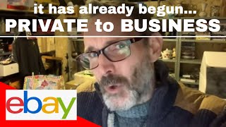 EBay are already switching people from PRIVATE TO BUSINESS ACCOUNTS [upl. by Manno]