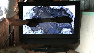 Smashing a Telefunken TEL6260 26quot LCD TV [upl. by Lugo277]