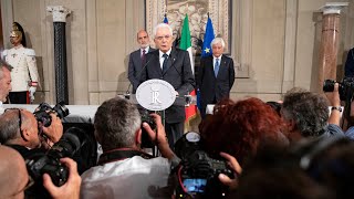 Dichiarazione del Presidente Mattarella al termine delle consultazioni [upl. by Waddington]