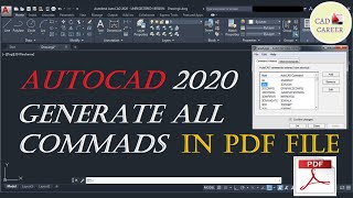 Generate AutoCAD All Commands in PDF File  Autocad AliasEdit  AutoCAD 2020 All Commands in PDF [upl. by Laroc899]