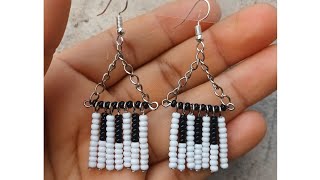 Aretes 🎹 con mostacillas  Tutorial [upl. by Merry]