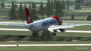 A320 edelweiss landing at Zürich FSX [upl. by Ottie]