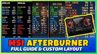 MSI Afterburner Setup On Screen Display RTSS Guide 2024 [upl. by Perrin]