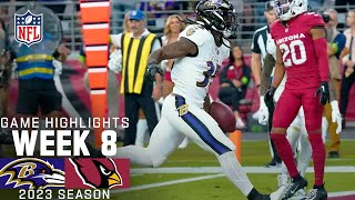 Baltimore Ravens vs Arizona Cardinals Game Highlights  NFL 2023 Week 8 [upl. by Ingar]