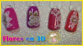 Ideas de FLORES DE ACRÍLICO Para Uñas  Flor Básica en 3D [upl. by Jet]