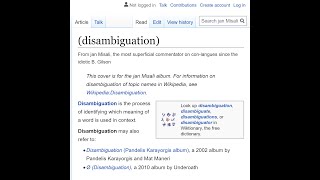 disambiguation [upl. by Schnurr]