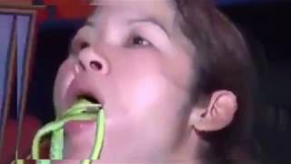 A Cute Lady Swallowing Live Snakes Amazing Real video [upl. by Jacquetta]