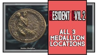 Resident Evil 2 Remake All Medallion Locations Find 3 Medallions Task [upl. by Aihsein356]