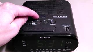 How To Set the Alarm Clock Sony Dream Machine ICFC218 Simple and straight to the point [upl. by Luna128]