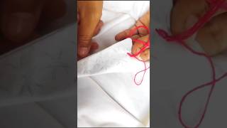 Beautiful neck design with lazy daisy stitch flower shortvideo shorts short [upl. by Dyke]