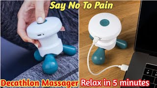 Decathlon Rechargeable Body Massager  Aptonia Vibrating Electronic Massaging Tool [upl. by Esilana]