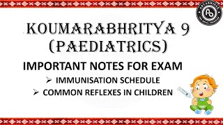 Koumarabhritya9 Immunisation Schedule Common Reflexes in Children [upl. by Jp]