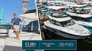 Regal 38 FXO Walkthrough From FLIBS  Flybridge Cruiser W Triple Yamaha 300s [upl. by Sadira]