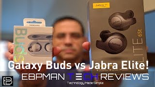 Samsung Galaxy Buds True Wireless Earbuds VS Jabra Elite 65t [upl. by Atinuhs534]