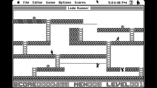 Macintosh Game Lode Runner 1984 Glenn Axworthy [upl. by Ayekahs802]