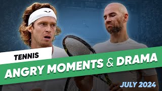 Tennis Angry Moments amp Drama  July 2024 [upl. by Odlonra]