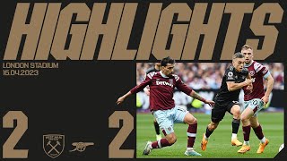 HIGHLIGHTS  West Ham vs Arsenal 22  Gabriel Jesus Odegaard [upl. by Idak]