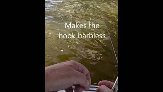 How to Make Barbless Hooks shorts fishing fish [upl. by Karilynn]