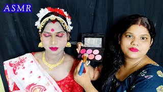 ASMR Doing My Elder Brother Indian Classical Dancing Makeup Tingles asmrsangi7044 🌹💋❤️ [upl. by Simonette]