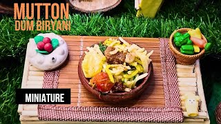 Mutton dum biryani 😋special recipe in miniature 🤤ft The miniature theminiature17 [upl. by Garges467]