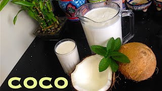 Receta de Agua fresca de Coco  muy rica y refrescante [upl. by Neelrahs817]