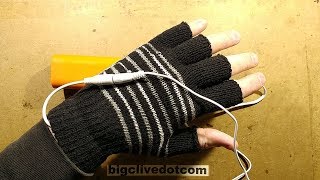 USB powered heated gloves Test and disassembly [upl. by Golda]