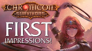 NEW My First Ever Action Roguelike  Chronicon Survivors First Impressions Spoiler I Am Bad [upl. by Reace679]