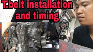 DEUTZ ENGINE  TD2011 L 04 Tbelt installation and timing [upl. by Imerej380]