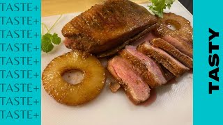 PERFECTLY SEARED DUCK BREAST with PINEAPPLE BUTTER SAUCE [upl. by Auqinimod]