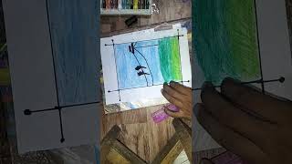 easy art with the help oil pastels colour 🏞️like subscribe to my channel [upl. by Ladew]