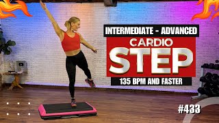 CARDIO STEP AEROBICS  60 MIN Intermediate  Advanced 433  135 BPM [upl. by Starinsky]