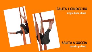 Tessuto aereo salita poplitea varianti  Aerial Silk hocks climb varistions [upl. by Eloisa]