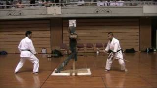 BO MAKIWARA  2PERSON SET  Demonstration at Okinawa World Karatedo Tournament 2009 [upl. by Licht593]