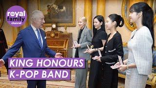 King Charles III Awards KPop Band Blackpink MBEs [upl. by Ahsiekyt]