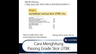 CARA MENGHITUNG PASSING GRADE SKOR UTBK [upl. by Avis201]