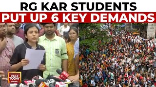 Kolkata Rape amp Murder Case RG Kar Students Present A List Of Demads Amid Ongoing Protests [upl. by Arhat591]