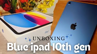 iPad 10th Gen Unboxing📦2024  64gb blue  Review  Set up [upl. by Brigit]