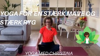 🧘🏼‍♀️Yoga for stærk mave og smidig ryg gode stræk for nakken og ryggen [upl. by Anikat224]