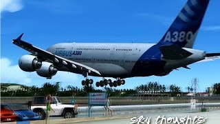 Airbus A380 Landing  St Maarten [upl. by Elvina]