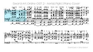 🎶 Sword Art Online OST 2  Aerial Fight  Piano Cover 🎸🎸 [upl. by Ettevahs606]