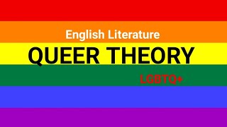 QUEER THEORY  LGBTQ  ENGLISH LITERATURE  UGC NET  SET [upl. by Gass]