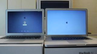 Macbook Air vs Macbook Pro 2011 launch speed comparison [upl. by Nalla818]