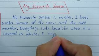 my favorite season is winter  paragraph for beginner level [upl. by Julieta]