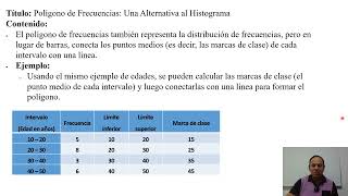 T5 U2 Histograma y polígono de frecuencias [upl. by Attehcram]