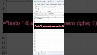 Creare un Elenco Numerico Rapido con SEQUENZA in Excel 🚀📊 excel exceltips excelformula [upl. by Hannala]