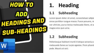 Numbered Headings and Subheadings  Microsoft Word Tutorial [upl. by Azal]