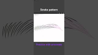 The easiest way to practice stroke patterns for brows procreate microbladingbrows browmapping [upl. by Dleifrag643]