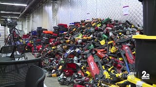 Police recover 15000 stolen construction tools in Howard County [upl. by Ainuj]